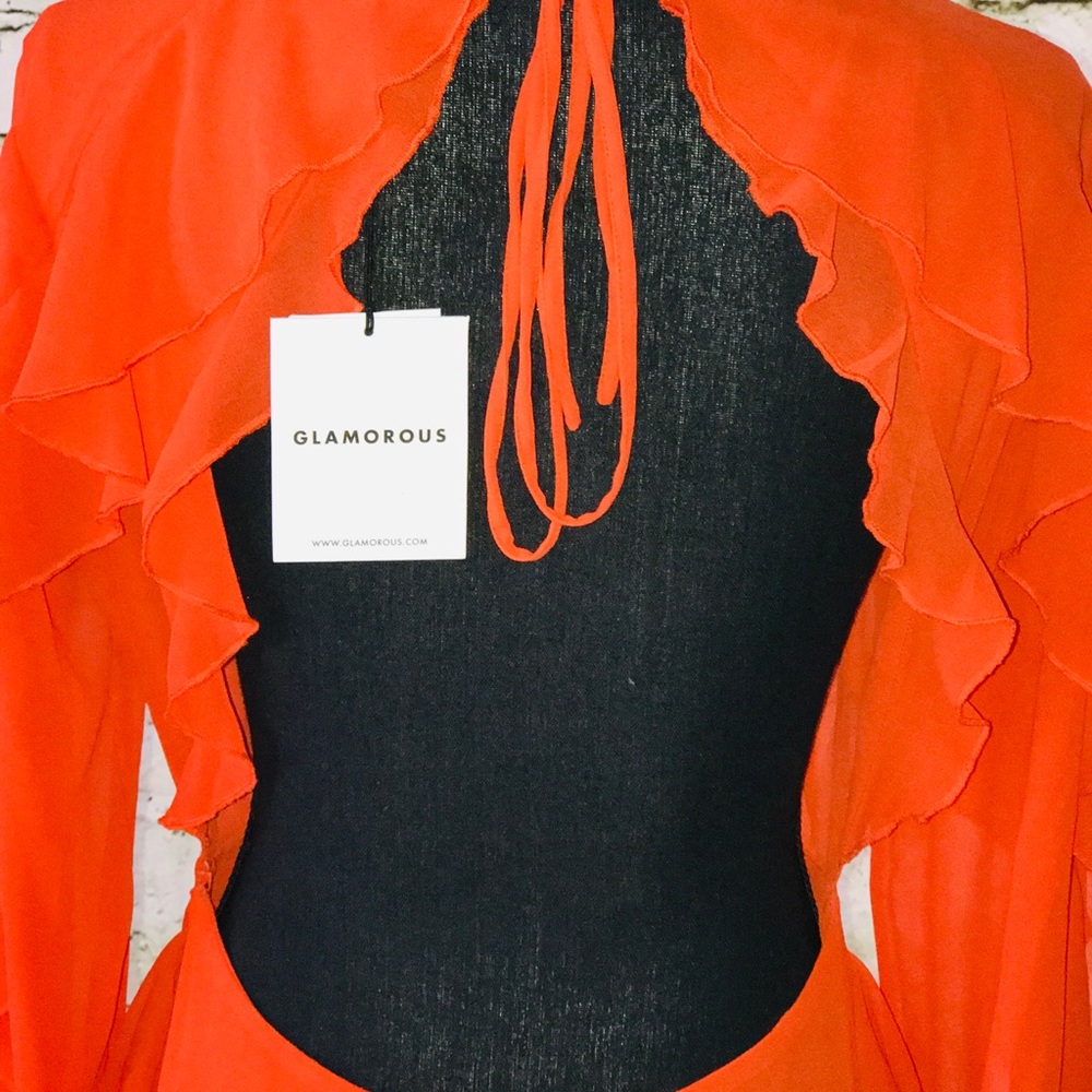 🌸 ORANGE DRESS BY GLAMOROUS 🌸 - Picture 6 of 8